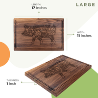 "Pork Cuts" Cutting Board