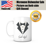 "Suit Up" Tuxedo Mug