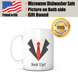 "Suit Up" Red Tie Mug