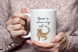 "Home Is Where My Cat Is" Mug