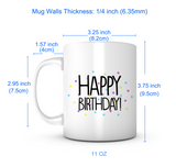 "Happy Birthday" Confetti Mug