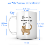 "Home Is Where My Cat Is" Mug