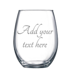 Personalized Stemless Wine Glass